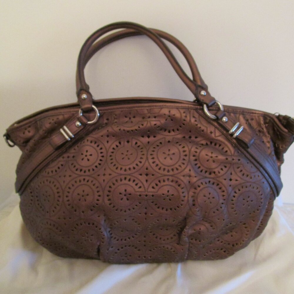 Coach Madison Sophia Bronze Lasercut Satchel - Picture 2 of 11